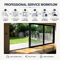 Puerta Corredera de Patio con Marco de Aluminio y Doble Acristalamiento Low-E, Puerta de Vidrio Elevable y Deslizante para Piscina, Ventana de Seguridad Insonorizada para Casa o Villa