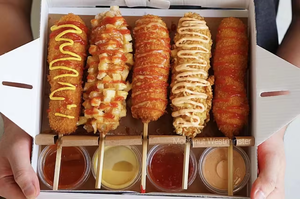 บรรจุภัณฑ์สุนัขข้าวโพดกระดาษพิมพ์แบบกําหนดเองกล่องฮอทดอกเกาหลี Takeaway - Product Image 3