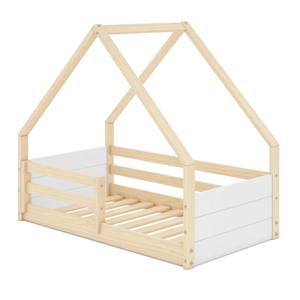Cama Infantil <span class=keywords><strong>de</strong></span> Madera Maciza con Diseño <span class=keywords><strong>de</strong></span> Castillo y Armario Integrado, Diseño Semi-Alto y Barandillas Elevadas - Product Image 5