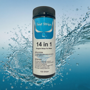 Acqua di alta qualità 14-in-1 per Kit Test pH per strisce reattive incluse per <span class=keywords><strong>piscina</strong></span> ad acqua di rubinetto che analizza durezza <span class=keywords><strong>cloro</strong></span> - Product Image 2