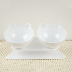 Modern Portable Plastic Dog Cat <strong>Pet</strong> Solid Rounded Bowls Eco-Friendly Elevated Double Travel <strong>Food</strong> Water Feeders Wholesale - Product Image 5