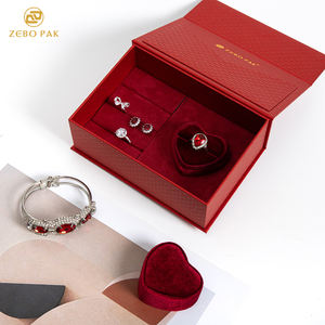 Caja de Embalaje Magnética Rectangular de Cartón Reciclable Ecológico Personalizada Zebo para Joyería - Product Image 1