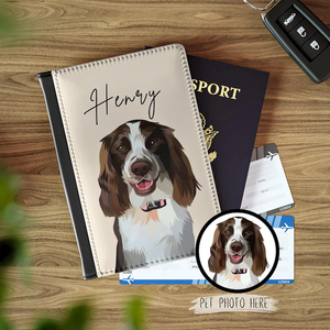 Copertina personalizzata porta passaporto con foto per gatti portafoglio da viaggio per animali domestici amanti del cane regalo commemorativo per la perdita del gatto ricordo stampa del passaporto del cane - Product Image 5