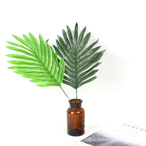 Feuilles de <span class=keywords><strong>palmier</strong></span> artificielles en plastique, feuilles de saule vertes, branches et feuilles de <span class=keywords><strong>palmier</strong></span> artificielles, décoration murale pour mariage - Product Image 4