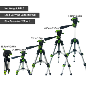 19.7 "/0.5m cho mức độ laser & máy ảnh, 1/4"-20 vít gắn kết, nhôm tripod-mini xách tay có thể điều chỉnh mức độ bong bóng chân máy - Product Image 6