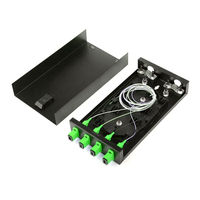 Boîtier de raccordement fibre optique 4/8 ports SC FC LC ST avec pigtail et bride pour réseau FTTH