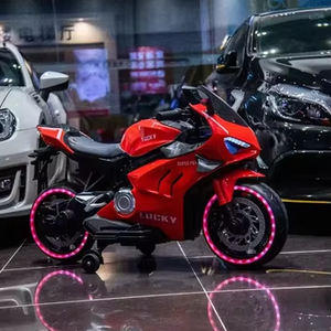 Motocicleta Infantil al por Mayor de Fábrica, Personalizable, con Luces, Música, Ruedas de Entrenamiento y Función de Carga - Product Image 3