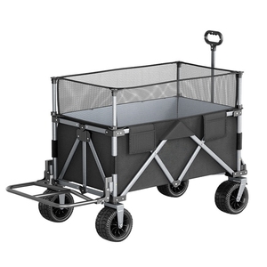 Carreta Plegable <span class=keywords><strong>de</strong></span> Alta Resistencia para Camping <span class=keywords><strong>de</strong></span> 600L y 450lbs <span class=keywords><strong>con</strong></span> Mesa Extraíble, Carrito Utilitario Plegable para Exteriores <span class=keywords><strong>con</strong></span> Rotación <span class=keywords><strong>de</strong></span> 360° °   <span class=keywords><strong>Ruedas</strong></span> - Product Image 6