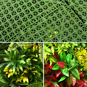 Mur végétal artificiel 100x100 cm, décoration extérieure, moulage par injection, matériau LDPE, style pelouse - Product Image 1