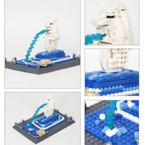 Blocs de construction architecturaux Merlion de Singapour, jouet éducatif de haute simulation, modèle DIY pour enfants, vente en gros - Product Image 3