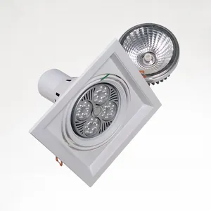 热销嵌入式方形天花板筒灯灯具，兼容PAR30和AR111 LED灯泡