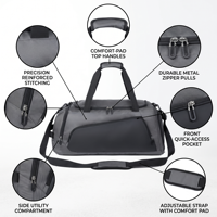 Sac de sport personnalisé 45L, grand sac de sport, sac à dos de sport pour hommes et femmes, sac de voyage, sac de week-end, sac de transport pour la nuit avec compartiment à chaussures