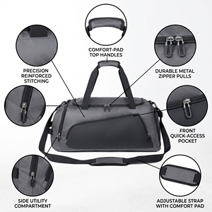 Bolsa <span class=keywords><strong>de</strong></span> Gimnasio Grande Personalizada <span class=keywords><strong>de</strong></span> 45L, Bolsa Deportiva Tipo Duffel para Hombres y Mujeres, Bolsa <span class=keywords><strong>de</strong></span> Viaje para <span class=keywords><strong>Fin</strong></span> <span class=keywords><strong>de</strong></span> <span class=keywords><strong>Semana</strong></span>, Bolsa <span class=keywords><strong>de</strong></span> Mano con Compartimento para Zapatos - Product Image 2