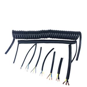 สายไฟต่อพ่วงแบบยืดหยุ่นชนิด 3 แกน ขนาด 2.0 มม. 14AWG แบบเกลียว สายไฟสปริงอัตโนมัติ สายเคเบิลแบบขด PVC TPU สายเคเบิลแบบโค้งงอ ยืดได้ 4 เมตร - Product Image 3