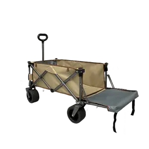 Collapsible Folding Utility Wagon Heavy Duty Garden Cart For Camping Sports Shopping