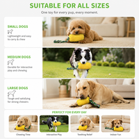 Jouets à mâcher pour chiens en caoutchouc naturel TPR écologique, en forme de maïs, pour la dentition et l'entraînement des chiots de petite et moyenne taille