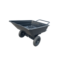 Chariot à benne basculante pour fournitures agricoles de jardin 300 Kgs ATV Tondeuse Tracteur Remorque Brouette à deux roues