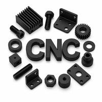 Hızlı Prototipleme Yüksek Hassasiyetli Özel Alüminyum Alaşımlı Siyah Eloksallı Metal Plastik Parça Torna Freze CNC İşleme Hizmeti