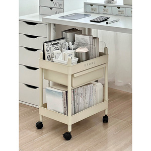 Uforu Storage Cart With Wheels Multifunctional Office Organizer Minimalist Design Easy Cleaning Bookshelf For Desk Use - Product Image 3