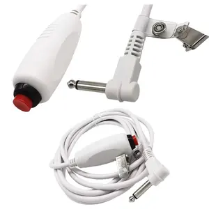 Nurse Emergency Call Line 6.35mm Red Push Button Nurse Station Conventional Replacement Call Cable with Bed Sheet Clip