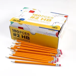 180 Pack #2 Pensil Grafit Casing Kayu HB