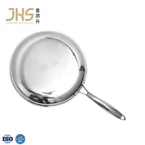 PFOA FREE Tri-ply Stainless Steel Hybrid Non Stick Whitford Coating Frying Pan With Mirror Polishing