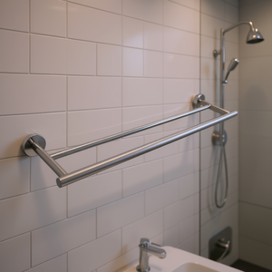 Toallero de barra única de 23.6 pulgadas, montado en la pared, de acero inoxidable 304 cepillado, accesorio de baño - Product Image 2