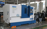 Tour CNC horizontal à banc incliné TCK56, robuste, commande Fanuc, haute précision 0,003 mm, 2 axes, pour grandes pièces