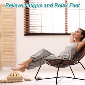 Masajeador de Pies de Madera de Alta Gama Hecho a Mano con 5 Rodillos, Excelente para Aliviar el Dolor de Pies - Product Image 3