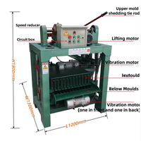 Machine à fabriquer des briques en béton Wodun pour blocs creux, pleins et pavés emboîtables avec plus de 100 modèles de moules personnalisés