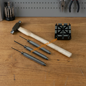ชุดเครื่องมือถอดหมุดสายนาฬิกา SUNTOOLS/STIPL 791B พร้อมค้อนเหล็กและอุปกรณ์เก็บเหล็กสำหรับทำเครื่องประดับ - Product Image 5