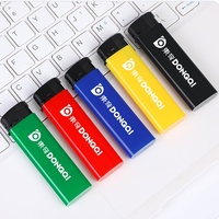 Briquet électronique jetable moderne avec corps en plastique, cinq options de couleur, logo OEM, alimentation au butane pour cigarettes