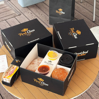 Boîte d'emballage alimentaire personnalisée en carton blanc biodégradable, écologique, jetable, avec revêtement UV, pour tacos, hamburgers et autres plats à emporter, vente en gros