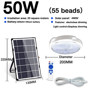 Plafonnier solaire LED rond en ABS étanche de haute qualité avec télécommande pour <span class=keywords><strong>cuisine</strong></span>, lampes solaires d'intérieur pour la maison - Product Image 6