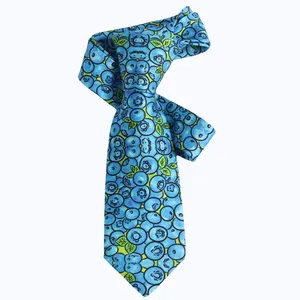 定制男士系列高品质印花领带蕾丝数码印花真丝22毫米斜纹男士领带