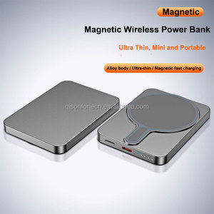 <span class=keywords><strong>Batterie</strong></span> externe magnétique sans fil en aluminium 5000 mAh, charge rapide 20W, affichage LED, ultra-mince, chargeur personnalisé OEM pour <span class=keywords><strong>iPhone</strong></span> - Product Image 4
