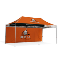 Tentes pliantes personnalisées 10x10 avec structure en aluminium, impression personnalisée, auvent promotionnel pour extérieur, salon professionnel, carnaval