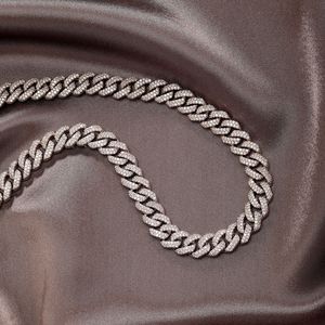 Best-selling 10MM Diamond-shaped Full Zirconia <b>Chain</b> Copper <b>Cross</b>-border Hip-hop Unisex Necklaces Wholesale - Product Image 2