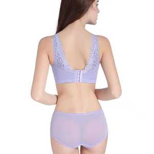 Reggiseno e mutandine da donna Set <span class=keywords><strong>Push</strong></span>-<span class=keywords><strong>up</strong></span> intimo Sexy da donna Set di slip <span class=keywords><strong>trasparenti</strong></span> Set di reggiseno intimo senza cuciture in pizzo di grandi dimensioni - Product Image 2