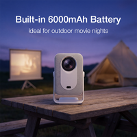 Mini projecteur portable C600 Pro 720P Allwinner H723 4K HD Android 14 5G WIFI 200 ANSI Lumens avec batterie rechargeable