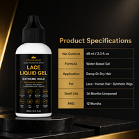 Colle adhésive pour perruques en dentelle, formule imperméable à tenue forte, pour les distributeurs de produits de beauté