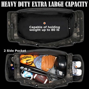 Échantillon gratuit Sac de sport pour équipe de hockey, sacs d'équipement sportif pour hockey sur glace, lacrosse, football, grands sacs de sport pour hommes en polyester et nylon - Product Image 4