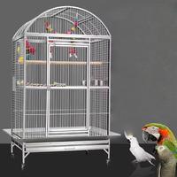Cages à canaris en acier inoxydable, cage à oiseaux en métal, cage à perroquets anti-rouille, cage à oiseaux empilable, grande cage à oiseaux, cage d'élevage pour oiseaux