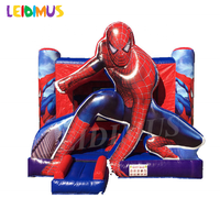 Gonflable Commercial Gonflable Bouncer moonwalk Spider-man Spider-Man Château Sautant Maison De Rebond Avec Toboggan À Vendre