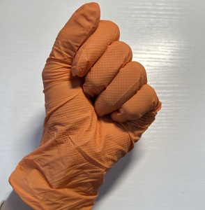6mil 8mil Black Automobile Industrial Nitrile Mechanic Gloves Garage Car Repair Use Full Textured Heavy Duty Mechanical Gloves - Product Image 6