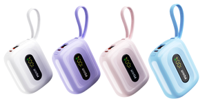 2025 mercati <span class=keywords><strong>Online</strong></span> cinesi di tendenza Mini Power Bank 10000mAh batteria agli ioni di litio PD 20W Power Bank ricarica rapida cavo integrato - Product Image 6