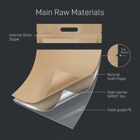Sacs en papier kraft laminé en plastique imprimés sur mesure pour l'emballage de sushis, de rôtis et de poulets entiers de qualité supérieure