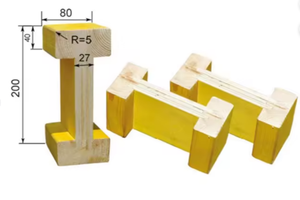 Poutre en bois H20 de conception moderne haute résistance 2,9 m 3,9 m avec revêtement en plastique rouge pour la construction de moules en béton - Product Image 4