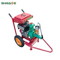 Bomba de Agua Manual de Doble Impulsor con Motor Diésel, Venta Directa de Fábrica, 50M³/H, Alta Presión 100M, para Riego Agrícola