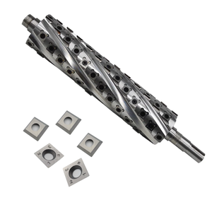 Timber Workshop Inserts <b>Blades</b> Thicknesser Parts Cutterhead Woodwork <b>Roller</b> Helical Spiral Cutter Head - Product Image 1